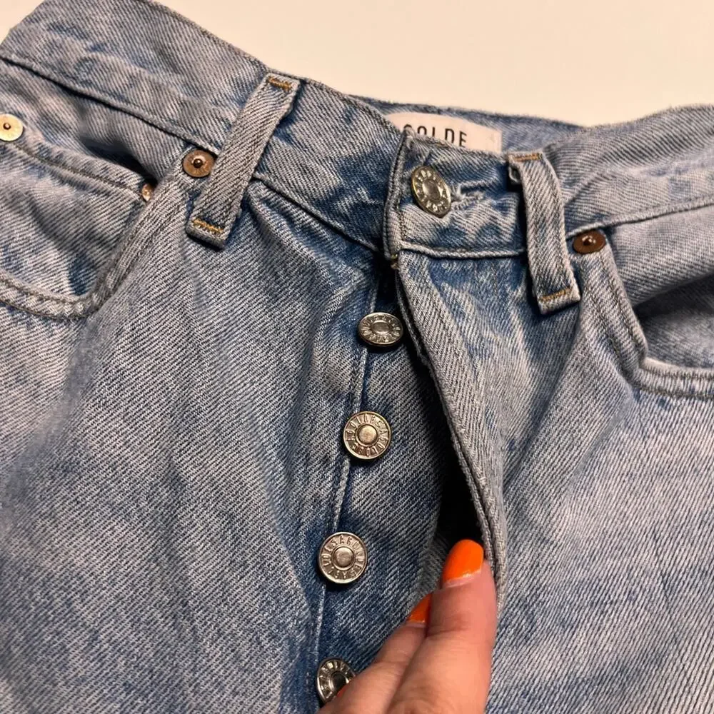 Agolde Riley High Rise Button Fly Jeans Size 23 - Picture 7 of 13